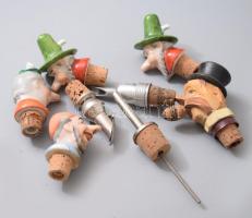 Palack dugók figurális díszítéssel Porcelán és kerámia