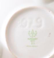 Hollóházi áttört porcelán tál. Kézzel festett, jelzett, hibátlan d: 20 cm