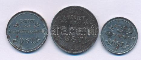 Német Birodalom / Keleti Főparancsnokság 1916J 1k Fe - 3k Fe (3xklf) Hamburg T:AU-XF, pici korrózió
...