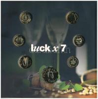 1993-2004. 7xklf aranyozott fémpénz klf országokból "All the Luck in the World" dísztokos ...