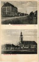 1914 Alsóvarány, Vrány, Vrani; Strada principala din Vranin / Fő utca, Román ortodox templom / main street, Romanian Orthodox church (felületi sérülés / surface damage)