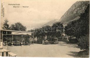Herkulesfürdő, Baile Herculane; Majorkert, vendéglő. R. Krizsány kiadása / Maierhof / restaurant garden (felületi sérülés / surface damage)