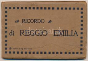 Reggio Emilia, ricordo. Editore Luigi Bonvicini / leporello booklet with 11 Italian Reggio Emilia town postcards (damaged cover)