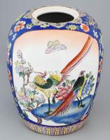 Kínai oltár váza, Fedele nélkül. Kézzel festett, jelzett, hibátlan 32 cm