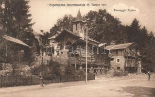 Turin 1911 International Exhibition mountain scenery