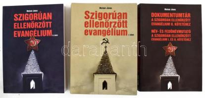 Molnár János: Szigorúan ellenőrzött evangélium. I-II. köt. + Dokumentumtár a Szigorúan ellenőrzött evangélium II. kötetéhez. Név- és fedőnévmutató a Szigorúan ellenőrzött evangélium I. és II. kötetéhez. (Összesen 3 kötet). Nagyvárad, 2009-2010, Partium. Kiadói papírkötés.