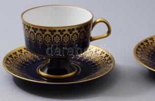 Reggelizó készlet kobalt színezéssel. Hibátlan, jelzett 