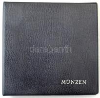 MÜNZEN fekete gyűrűs éremberakó album 9db, nem hozzávaló berakólappal klf méretű érmék számára, használt állapotban