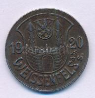 Németország / Weimari Köztársaság / Weissenfels 1920. 50pf Fe szükségpénz T:XF-VF, patina Germany / Weimar Republic / Weissenfels 1920. 50 Pfennigs Fe necessity money (notgeld) C:XF-VF, patina
