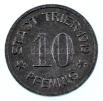 Németország / Weimari Köztársaság / Trier 1919. 10pf Fe szükségpénz T:VF, patina Germany / Weimar Republic / Trier 1919. 10 Pfennigs Fe necessity money (notgeld) C:VF, patina