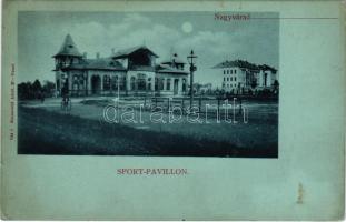 Nagyvárad, Oradea; Sport Pavillon / sport pavilon. Sonnenfeld Adolf kiadása / sport pavilion (kis szakadás / small tear)