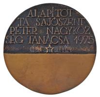 1975. "A nagyközségért / Alapította Sajószentpéter Nagyközség Tanácsa 1975" bronz emlékére...