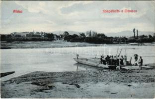 Alvinc, Vintu de Jos; kompátkelés a Maroson / ferry crossing the Mures river (EK)