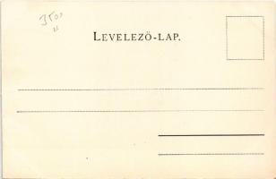 Brád, vasútállomás. Ábrahám J. kiadása / railway station. Art Nouveau, floral