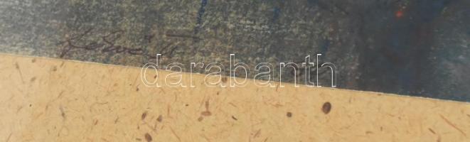 Kovács Péter Balázs (1955-): Fekvő akt II., 1979. Pasztell, tus, papír, jelzett. Hátoldalán autográf...