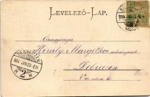 1904 Nagykároly, Carei; Széchényi utca, Kereskedelmi Iparbank. Csókás László kiadása / street, bank ...