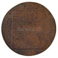 Nagy József (1931-2022 ) DN "Károli Gáspár / Vizsoly 1590" bronz emlékérem (117mm) T:AU