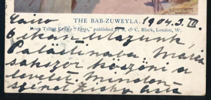 1904 Gróf Zichy Anasztázia által írt képeslap