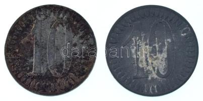 Németország / Weimari Köztársaság / Heilbronn 1918. 10pf Fe + Zn (2xklf) szükségpénz T:VF-F, patina Germany / Weimar Republic / Heilbronn 1918. 10 Pfennigs Fe + Zn (2xdiff) necessity money (notgeld) C:VF-F, patina