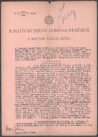 1946 Kúriai ítélet fizetési eszközökkel történt visszaélés tárgyában, 6p