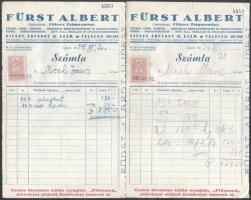 cca 1936-39 Újpest, Fürst Albert Pálinka-, likőr-, rum- és ecetgyár 8 db számlája