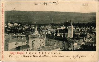 1899 (Vorläufer) Nagyenyed, Aiud; Bethlen református kollégium, templomok. Wokál kiadása / Calvinist boarding school, churches (kis szakadás / small tear)