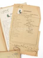 cca 1938-46 Klinger Zoltán (1896-?) izraelita vegyészmérnök és családja hivatalos iratai, össz kb. 3...