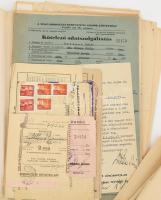 cca 1938-46 Klinger Zoltán (1896-?) izraelita vegyészmérnök és családja hivatalos iratai, össz kb. 3...