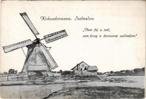 1940 Kiskundorozsma, szélmalom. G. H. kiadása (Szeged) (kopott sarkak / worn corners)