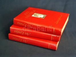 Ars Erotica. Die erotische Buchillustration im Frankreich des 18. Jahrhunderts. Herausgegeben und mit bibliographischen Notizen versehen von Ludwig von Brunn. Mit einem Essay von Golo Jacobsen. Band I-III. [Teljes, három kötetben.] Schwerte, 1989. Bodo Harenberg. (Druck: Graficromo SA., Cordoba). 399 + [3] p.; 381 + [3] p.; 373 + [3] p. A bevezető, alapos esszét a német újságíró, szerkesztő, műfordító Nino Erné (1921-1994) írta, a műfaj követelményeinek megfelelően írói álnév (Golo Jacobsen) alatt. Az erotikus munka első kiadása 1981-ben jelent meg. A munka lényegét jelentő erotikus illusztrációk az első kötet 85. oldalától, egyes illusztrációk előtt a tartalmazó mű bibliográfiai adatolásával. Mindhárom kötetben néhány oldalnyi színes illusztráció. Az erotikus, olykor pornográfiába hajló illusztrációk egy része mitológiai jeleneteket idéz, más részük antiklerikális élű, ám leggyakrabban rizsporos urak és hölgyek közös időtöltését idézi meg az illusztrációs anyag. Az erotikus metszetek döntő többsége közvetlenül a francia forradalmat megelőző időszakból való, a forradalom a régi rezsimmel együtt a pornográfia fénykorát is elsodorta. Egységes, aranyozott kiadói egészvászon kötésben, illusztrált kiadói védőborítóban. Jó példány.