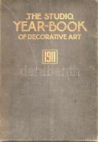 "The Studio" Year-Book of Decorative Art 1911. London, 1911. Offices of The Studio (ny. n.) X + 274 p. Az 1906-ban "The Studio" néven alapított, illusztrált belsőépítészeti és iparművészeti magazin az angol és nemzetközi építészet, lakáskultúra, iparművészet és kertkultúra frissebb eredményeit mutatja be. 1911. évi Évkönyvünk az angol, a német, az osztrák és a magyar fejleményeket vizsgálja rövidebb tanulmányokban, gazdag illusztrációs anyaggal. Bár az évkönyv bőségesen közöl épület-alaprajzokkal kísért homlokzatfotókat és homlokzatrajzokat, a kötet elsősorban a felső középosztály villáinak belsőépítészetére és díszítő művészetére: üveg-, kerámia- és textilművészetére koncentrál. A háztervek és enteriőrök döntően reprezentatív, tágas tereket mutatnak, díszítő elemei pedig az angol Arts and Crafts és a kontinentális szecesszió stílusának nagyszerű példái, a magyar anyagban Körösfői-Kriesch Aladár, Nagy Sándor és Wigand Ede munkáival. Oldalszámozáson belül 16 színes oldallal. Aranyozott, enyhén kopott kiadói egészvászon kötésben. Jó példány.