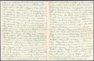 1944 Bánhidi László tábori postával küldött levele családjának, feleségéhez és kislányához, Anikóhoz...