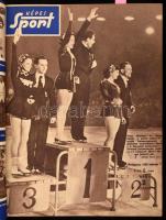 1955 Képes Sport teljes évfolyama egybekötve: II. évf. 1-52. sz., 1955. jan. 4. - dec. 27. Benne többek közt az Aranycsapattal és Puskás Ferenccel, valamint a kor jelentős sporteseményeivel kapcsolatos cikkekkel. Egészvászon-kötésben, nagyrészt jó állapotban.