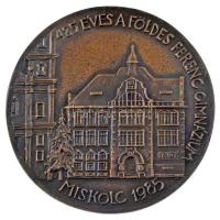Tóth Sándor (1933-) 1985. "425 éves a Földes Ferenc Gimnázium, Miskolc 1985" kétoldalas bronz emlékérem (129mm) T:AU