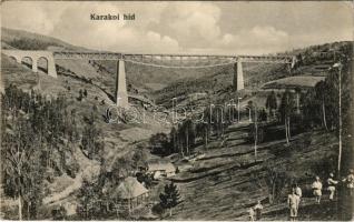Csíkgyimes, Gyimes, Ghimes; Karakói híd. Adler kiadása (Brassó) / Caracau railway bridge + "GYIMES - BRASSÓ 246. SZ. A" vasúti mozgóposta bélyegző (fa)
