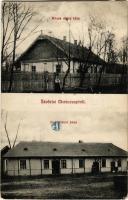 1916 Maroscsapó, Maros-Csapó, Tschappen, Cipau (Radnót, Iernut); Mózsa Attila háza, Boér Gábor háza. Adler fényirda (Szászváros) / villas in the village (fl)