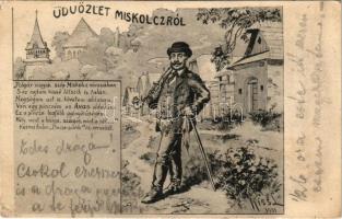 1907 Miskolc, Avasi pincék. Gedeon András kiadása s: Kiss L. (r)