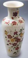 Zsolnay pillangó mintás váza. Kézzel festett, jelzett, hibátlan 35 cm