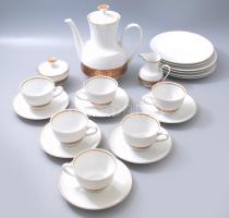 Winterling Marktleuthen teás és reggeliző készlet, Hat személyes. Aranyozott, jelzett, kopásokkal, + 6 db süteményes tányér