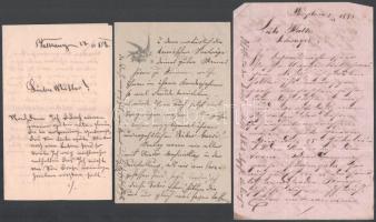 cca 1866-1885 Blau Sándor temesvári származású korábbi v. későbbi kadét és más családli levelezés, ö...