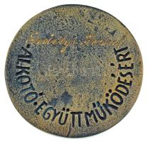 DN "20 éves a Miskolci Kertbarát Mozgalom / Alkotó együttműködésért" bronz emlékérem graví...