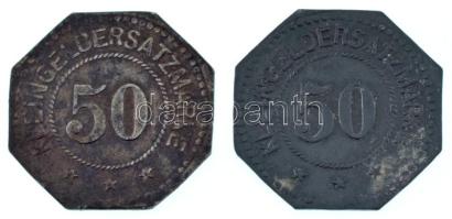 Németország / Weimari Köztársaság / Oldenburg DN(~1920) 50pf Fe szükségpénz + Torgau 1921. 50pf Zn szükségpénz T:VF, rozsdásodás Germany / Weimar Republic / Oldenburg ND(~1920) 50 Pfennigs Fe necessity money (notgeld) + Torgau 1921. 50 Pfennigs Zn necessity money (notgeld) C:VF, rusting