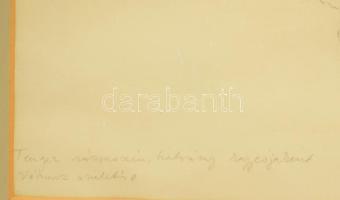 Melocco Miklós (1935-): Tenger rózsaszín, halvány kagylójaként Vénusz születése, 1985. Ceruza, papír...