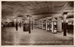 London Piccadilly Circus tube station with automatic ticket machines photo