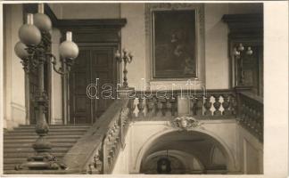 Wien, Vienna, Bécs; a magyar tudományos intézmények otthona, ezelőtt a m. kir. testőrség palotája, lépcsőház, belső / Hungarian scientific institution, interior