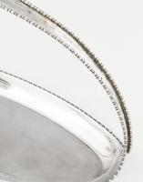 Ezüst (Ag) kínáló kosár jelzett 37 cm, 397 g