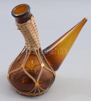 Porron portugál borkiöntő, üveg 19 cm