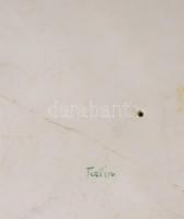 Herendi virág mintás négy rekeszes tartó. Kézzel festett, jelzett, kopással 33x24 cm