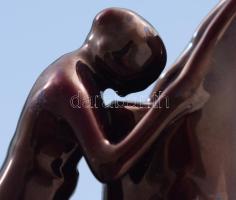 Zsolnay eozin mázas díszváza, jelzett, hibátlan 12 cm