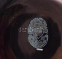 Zsolnay eozin mázas díszváza, jelzett, hibátlan 12 cm